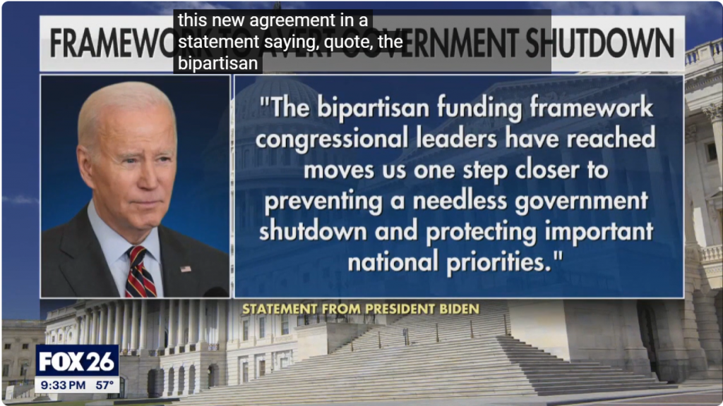 Basic spending levels agreed to by Congressional leaders